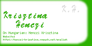 krisztina henczi business card